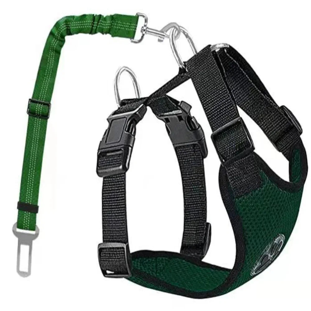 Adjustable Nylon Dog Pet Harness With Removable Rope Leash