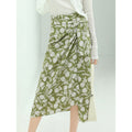 Aesthetic Side Twist Grassland Wrap Skirt-0