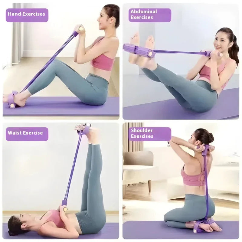 Pedal Puller Chest Expander Upgraded Sit-Ups Abdominal Versatile At Home Workout Gym Equipment
