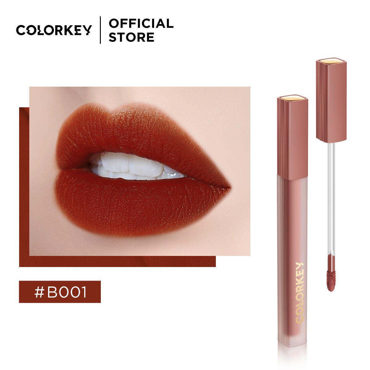 Airy Lip Gloss Super Matte Series B001 Brown-2