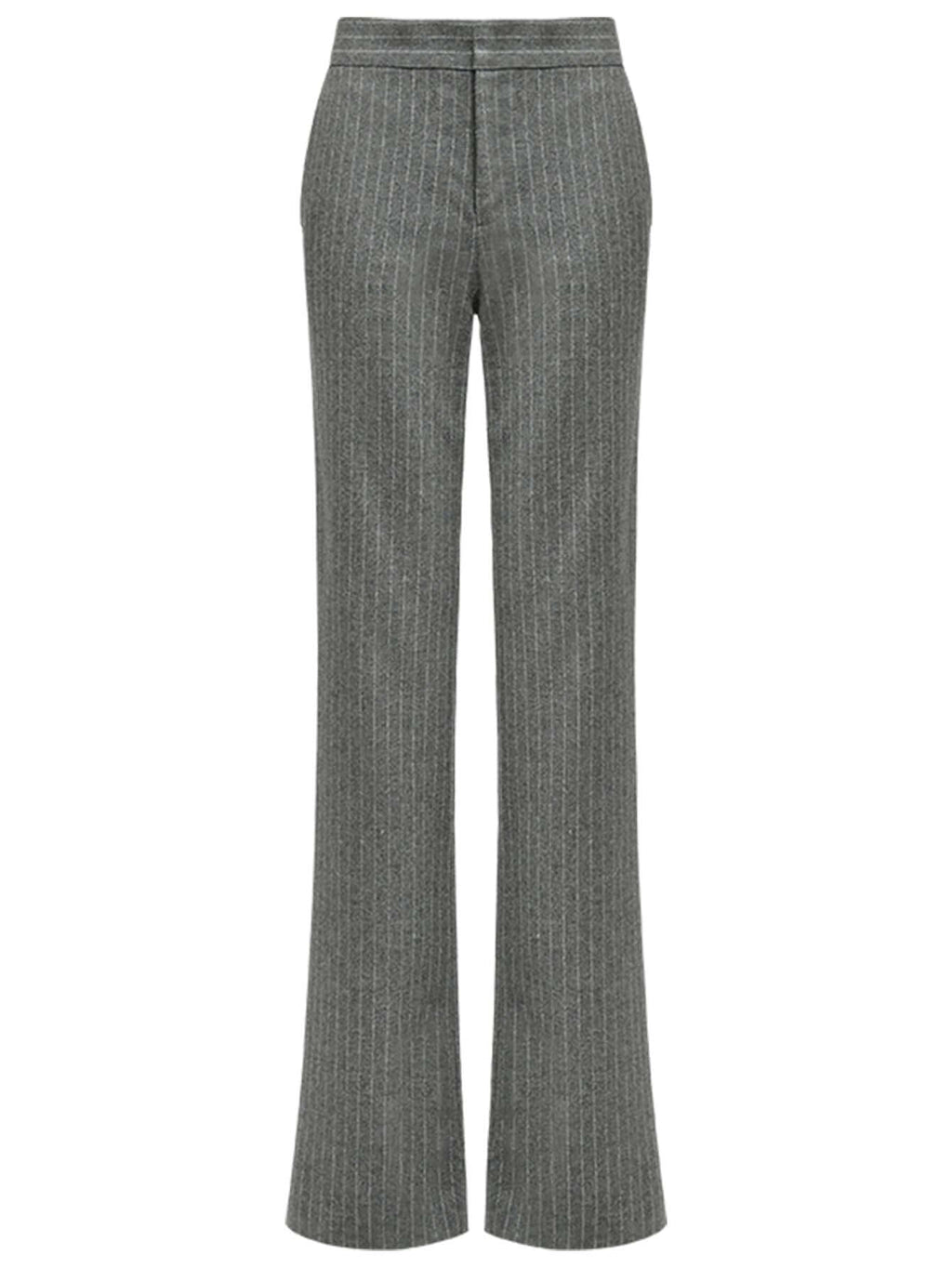 All-Around Warm Striped Grey Wool Pants-4