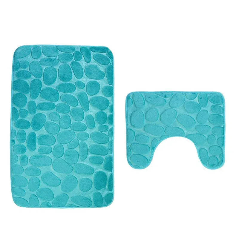 Anti-Slip Bathroom Carpet Floor Rug Mat Set