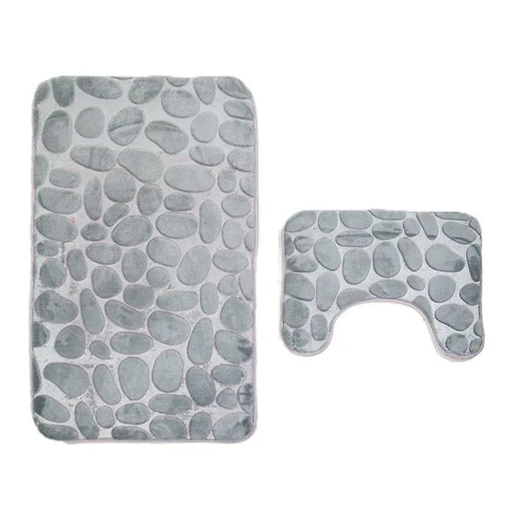 Anti-Slip Bathroom Carpet Floor Rug Mat Set
