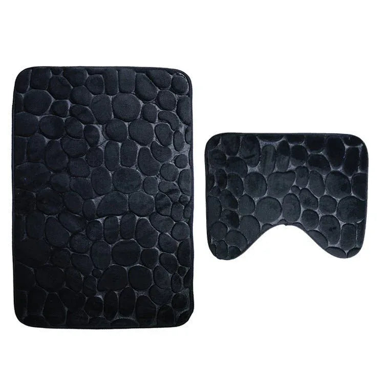 Anti-Slip Bathroom Carpet Floor Rug Mat Set