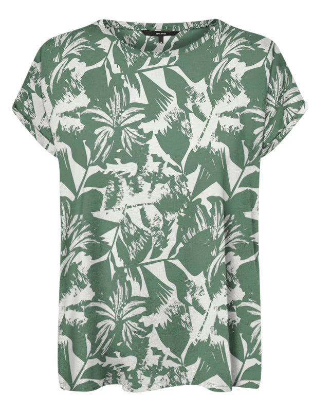 AVA PLAIN SS TOP AOP