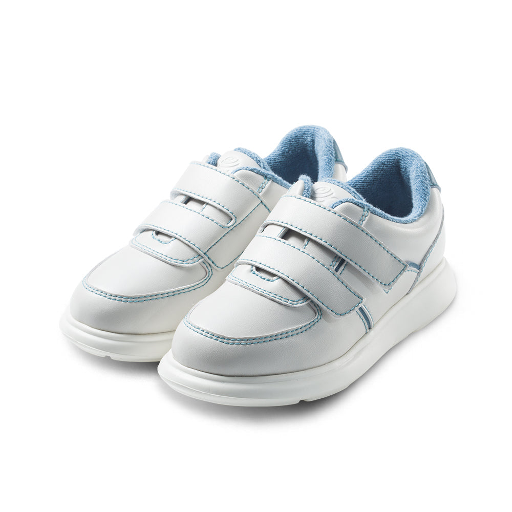 Azure Blue Lightweight Fleece Lined Kids Sneakers-1
