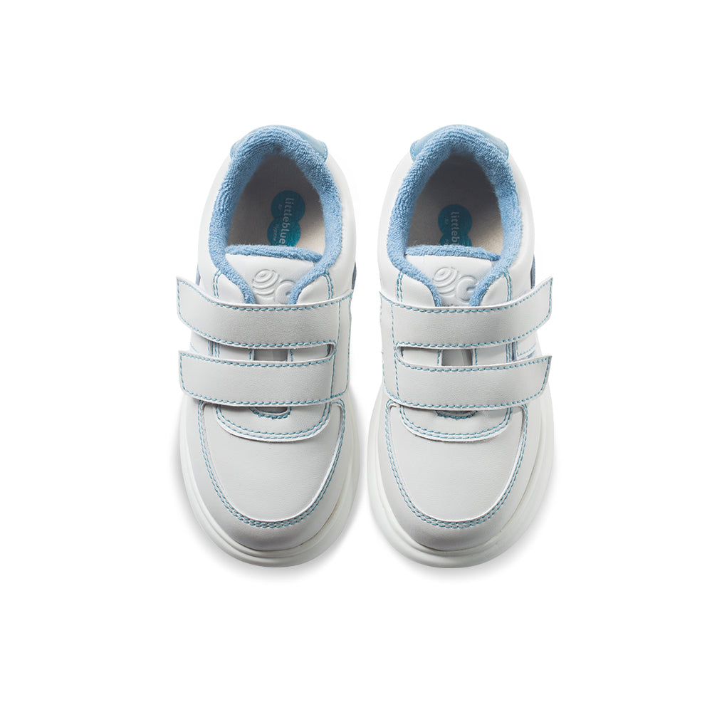 Azure Blue Lightweight Fleece Lined Kids Sneakers-3