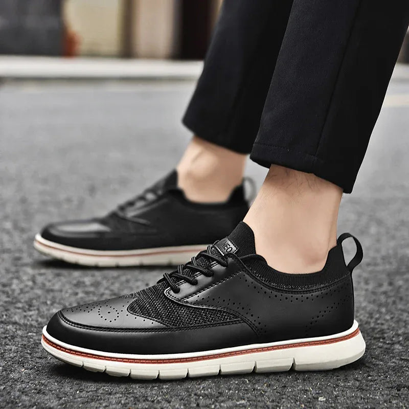 Men's British Style Casual Fashion Artificial Leather Shoes