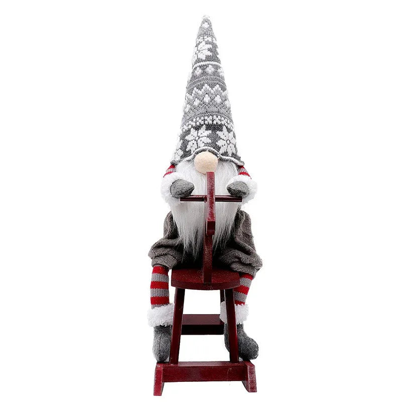 Riding Faceless Christmas Doll Decorations Ornaments