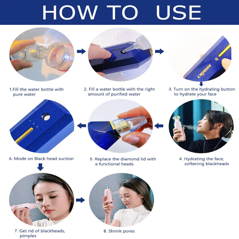 Diamond Blackhead Remover & Facial Sprayer Deep Cleansing Skin Care
