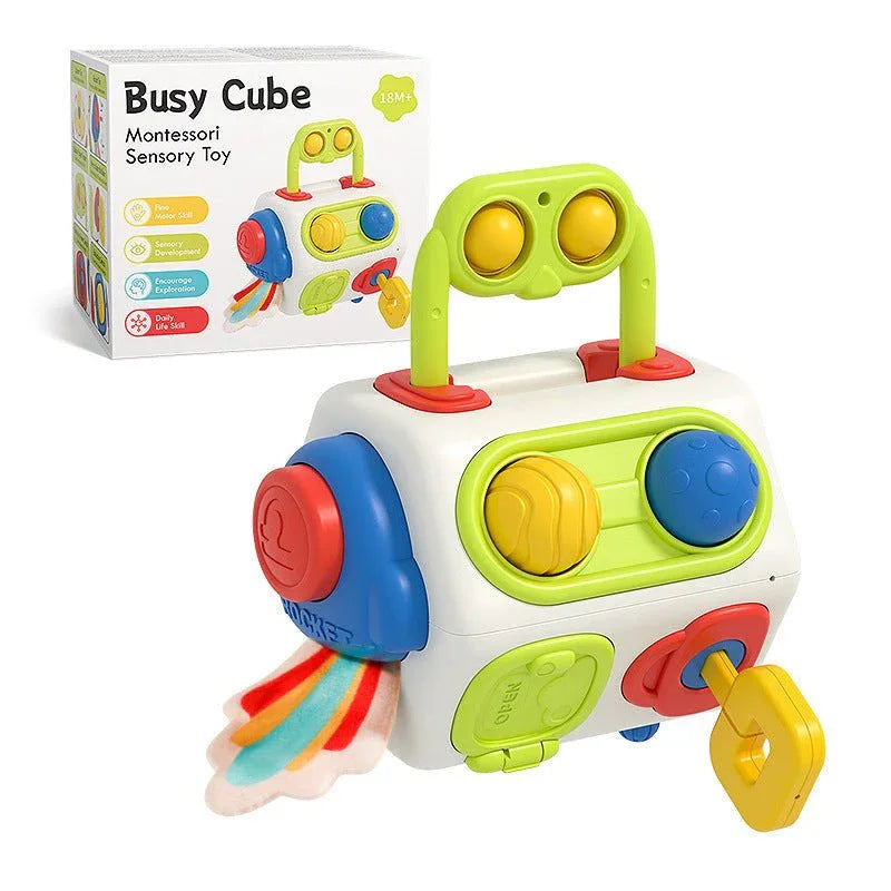 Baby & Toddler Cube Toy Montessori Sensory Learning  Toy For Toddlers 1 2 3 Year Old