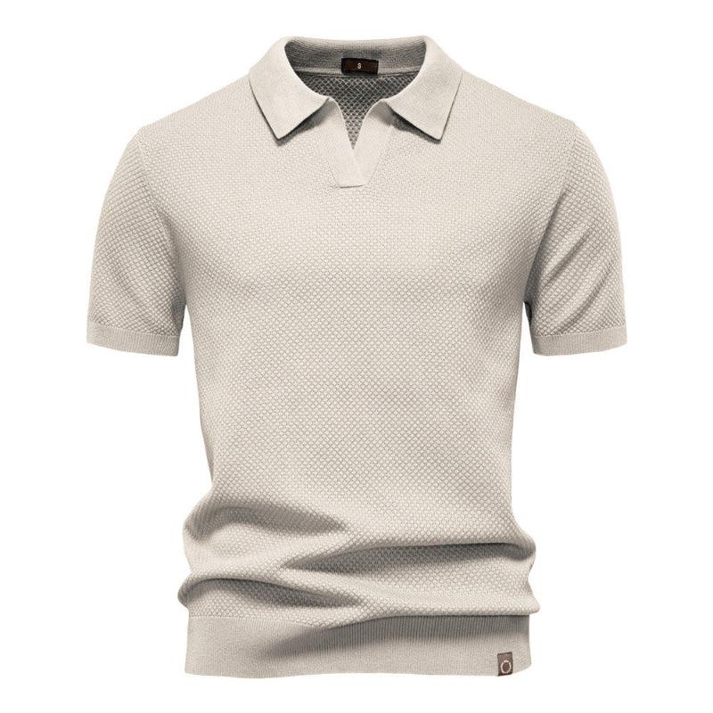 Men's Woolen Summer Short Sleevee Polo Shirt