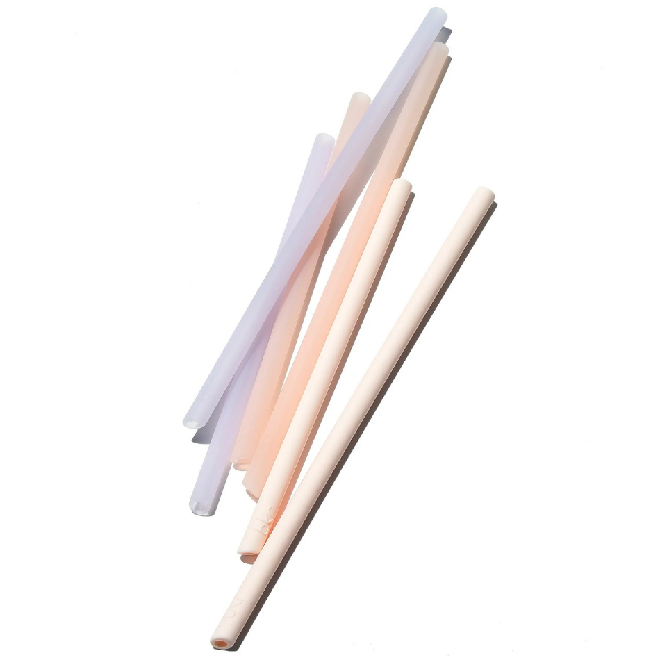 bkr glasflaska med sugrör - Honeymoon