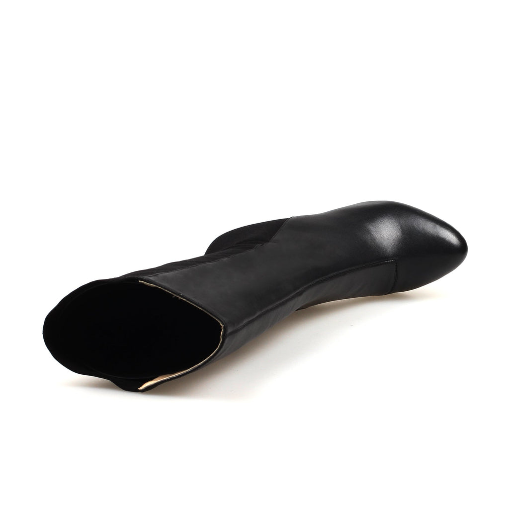 Black Knee-High Leather Boots-3