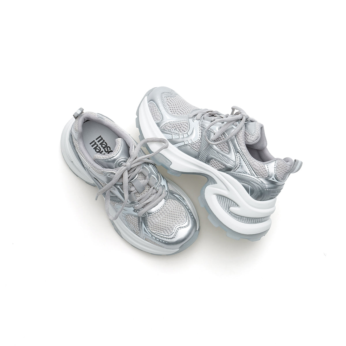 Breathable Mesh Platform Sneakers-4