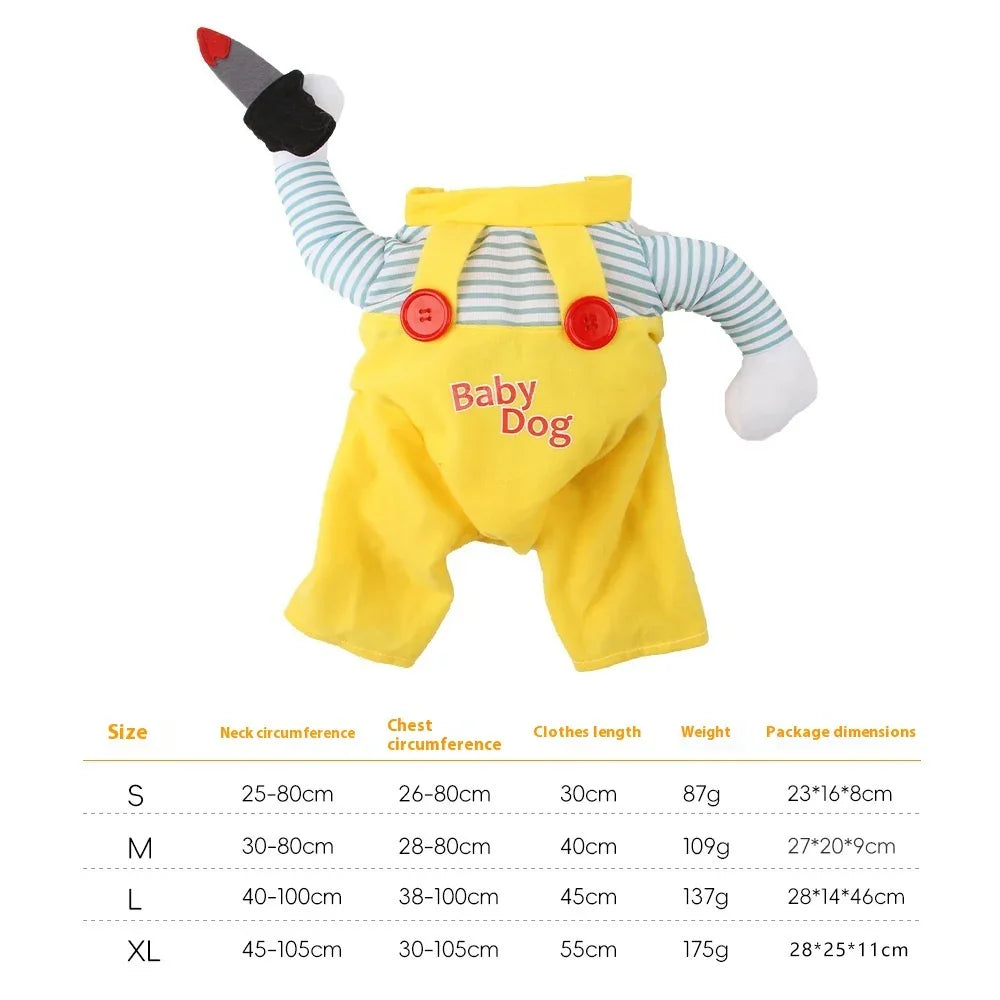Funny Creative Cat Pet Knife Assasin Costume Clothing