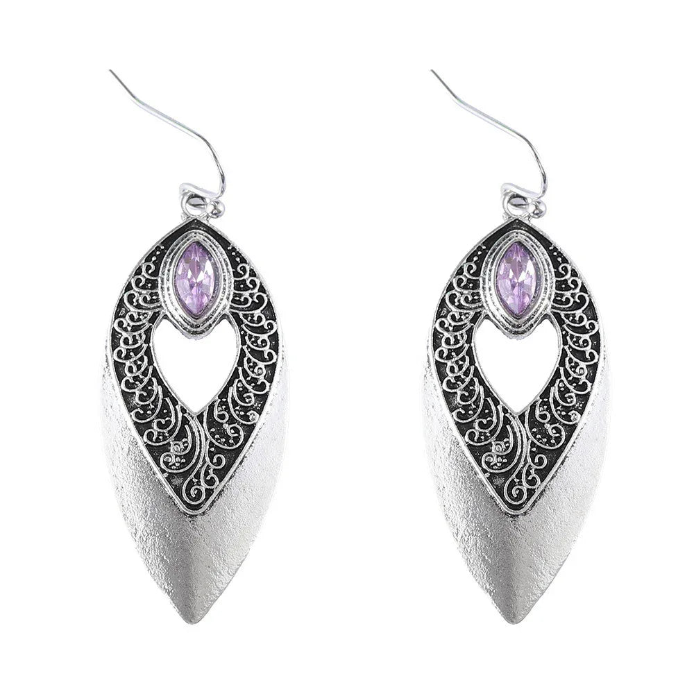 Women's Retro Ethnic Style Leaf Earrings