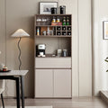 Cappuccino Taupe Dining Cabinet Pantry-0