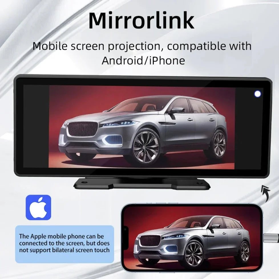 CarScreen 10.26" – Trådlös CarPlay/Android Auto + Gratis Backkamera