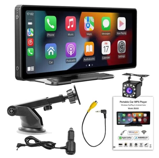 CarScreen 10.26" – Trådlös CarPlay/Android Auto + Gratis Backkamera