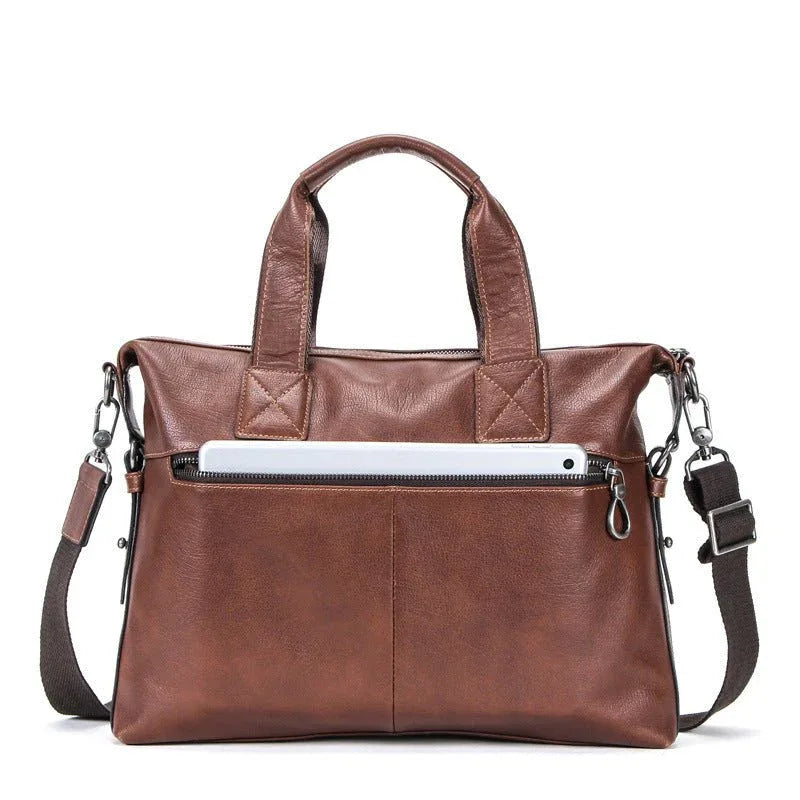 Casual Leather Briefcase Men's Computer Shoulder Bag
