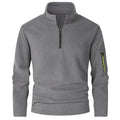 Casual Slim Fit Stand Collar Double-Sided Fleece Sweater For Men