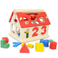 Children's Cute Wooden House Early Learning Educational Toy