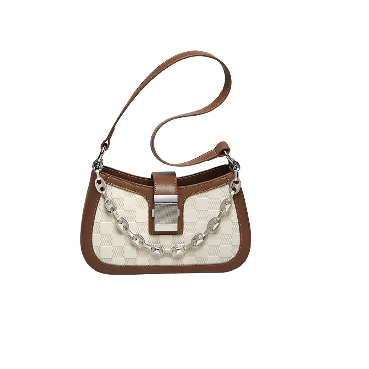 Christina Woven Leather Chained Shoulder Bag-5