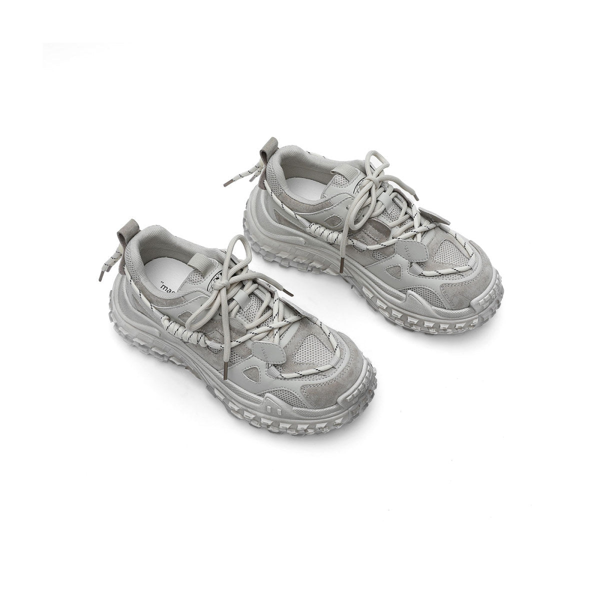 Chunky Sole Grey Performance Sneakers-2