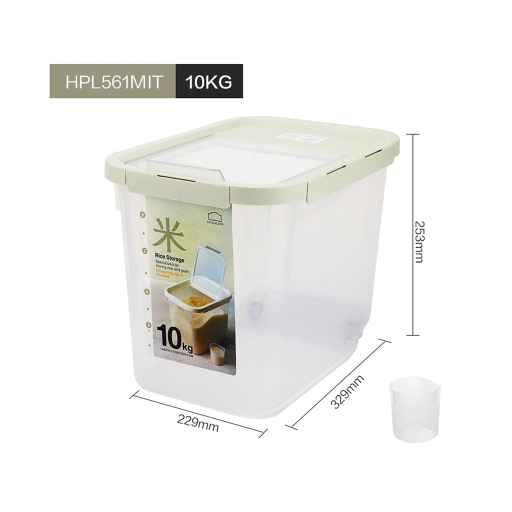 Classic 10L Mint Rice Bucket - Keep Your Rice Fresh and Accessible-2