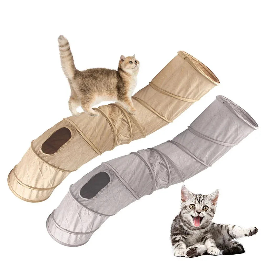 Collapsible S-Shape Peekaboo Interactive Cat Tunnel Toy
