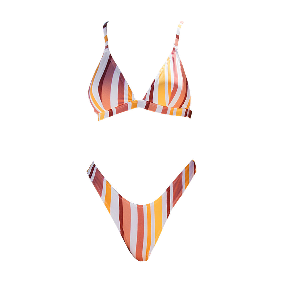 Colorful Striped High Cut Bikini Swimwear-3