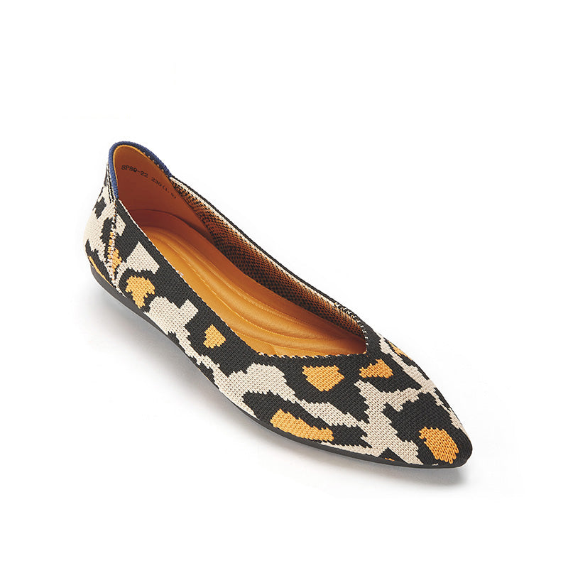 Comfortable Leopard Print Pointed Toe Flats-3
