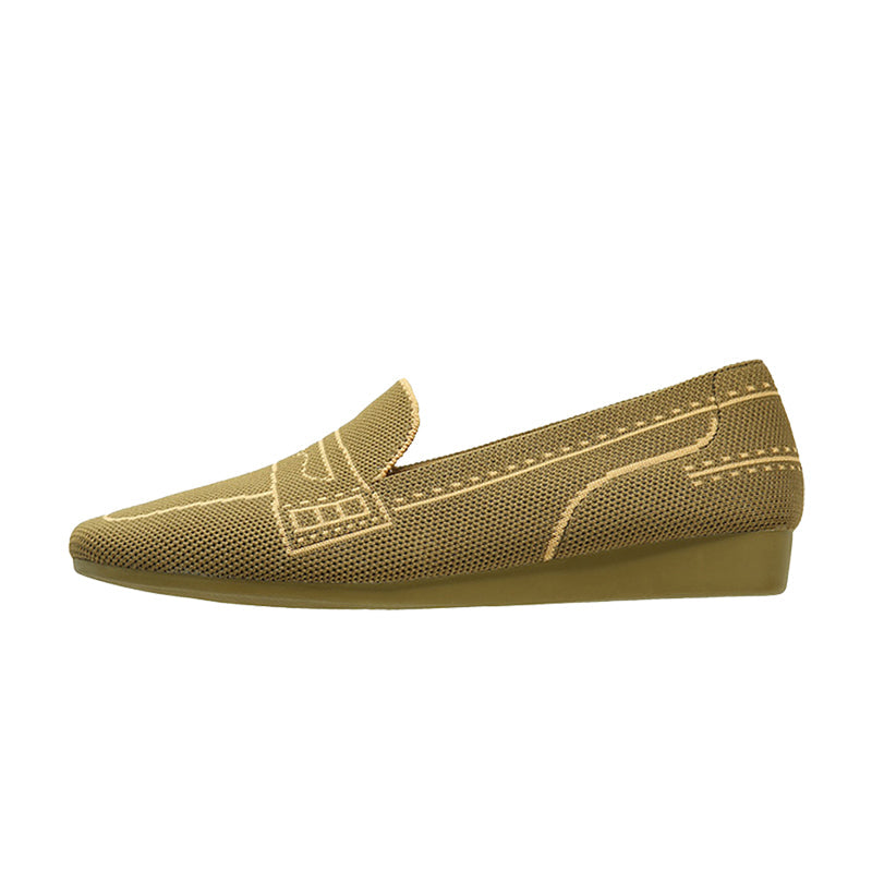 Comfortable Slip On Square Toe Loafers-0