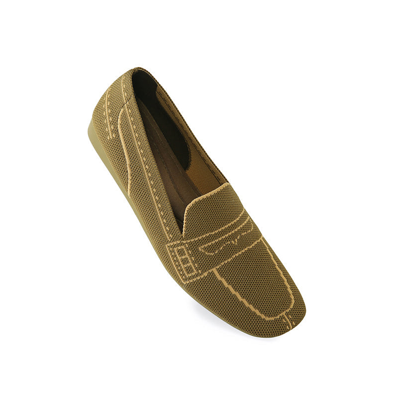 Comfortable Slip On Square Toe Loafers-4