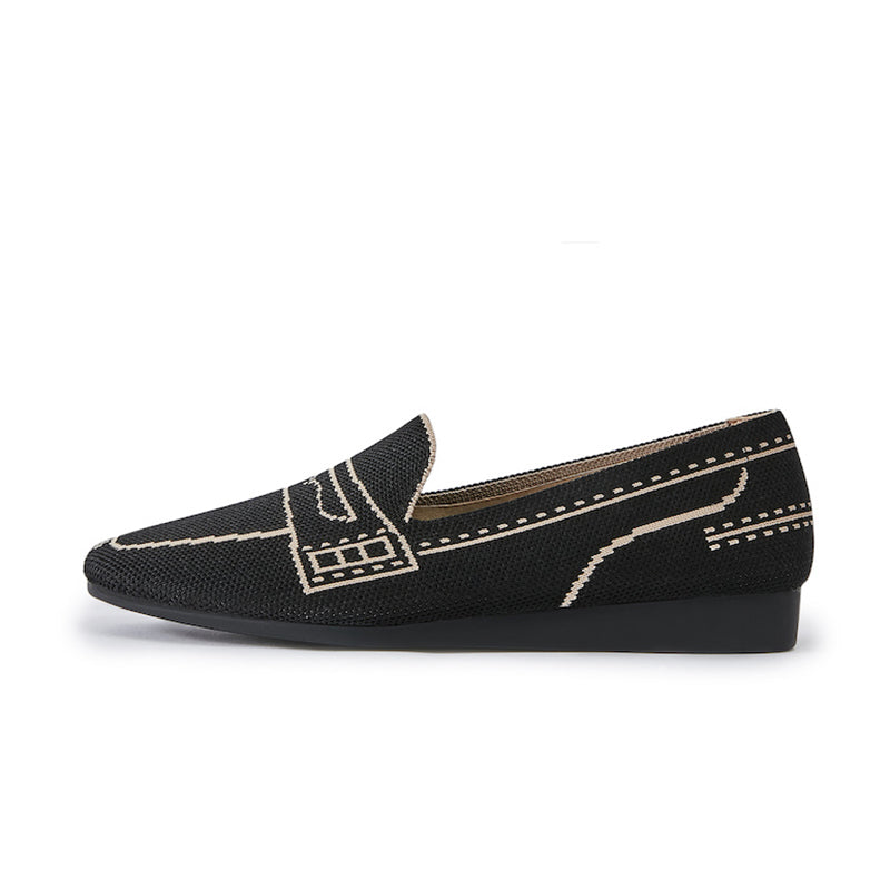 Comfortable Slip On Square Toe Loafers-5