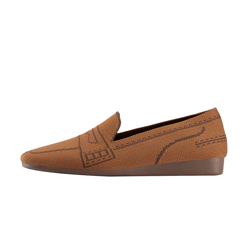 Comfortable Slip On Square Toe Loafers-7