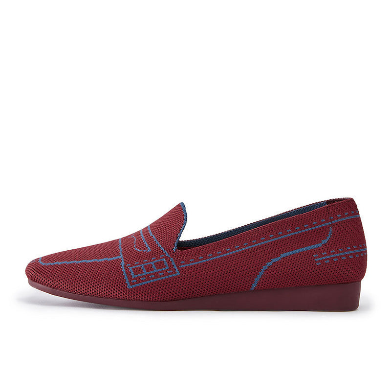 Comfortable Slip On Square Toe Loafers-9