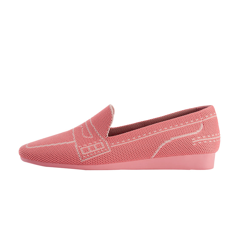Comfortable Slip On Square Toe Loafers-11