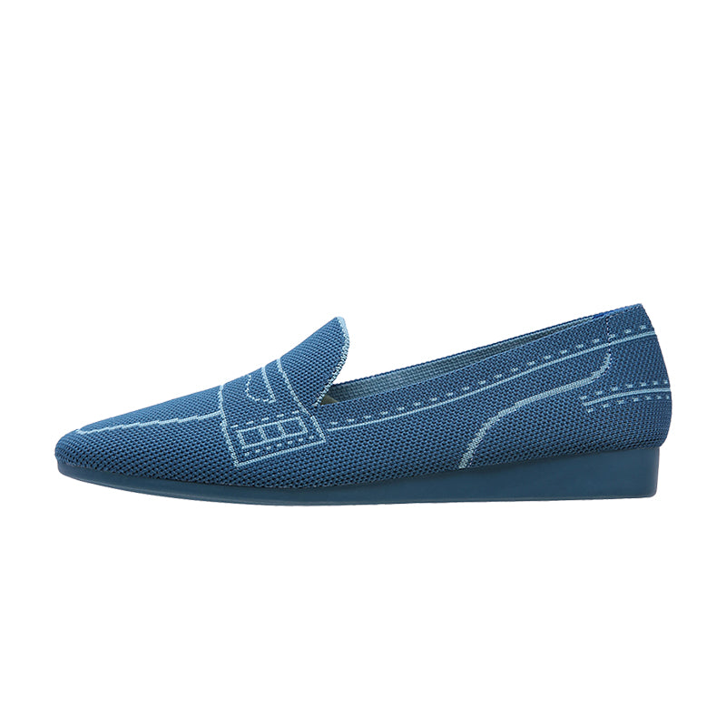 Comfortable Slip On Square Toe Loafers-13