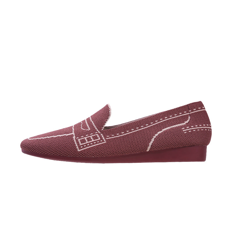 Comfortable Slip On Square Toe Loafers-15
