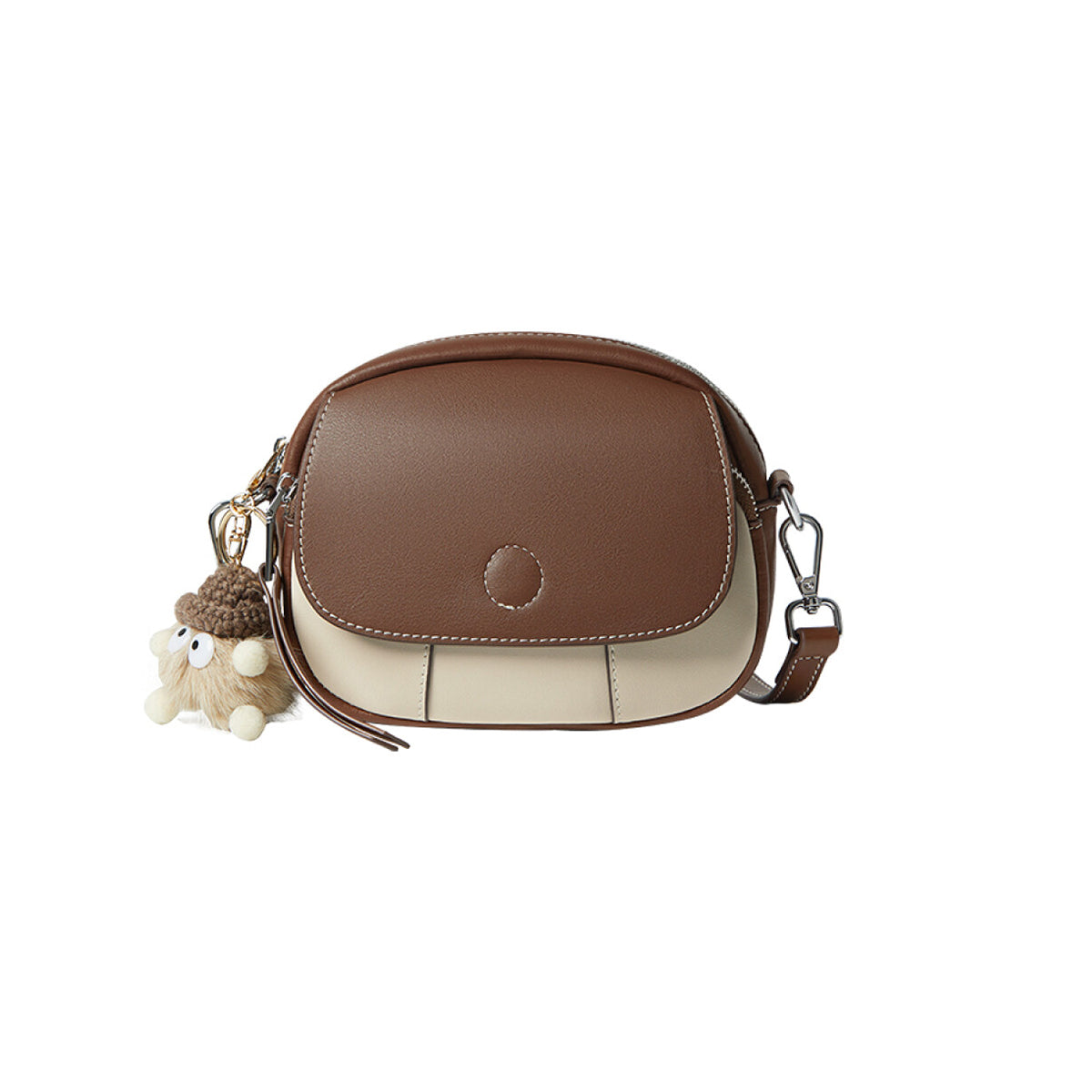 Cutesy Compact Leather Shoulder Bag-5