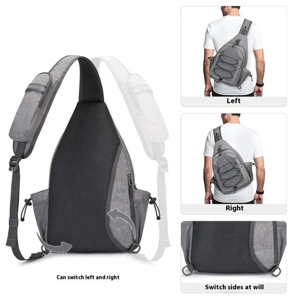 Oxford Cloth Men's And Women's Chest Bag Adult Crossbody Large Capacity Tennis Racket Bag