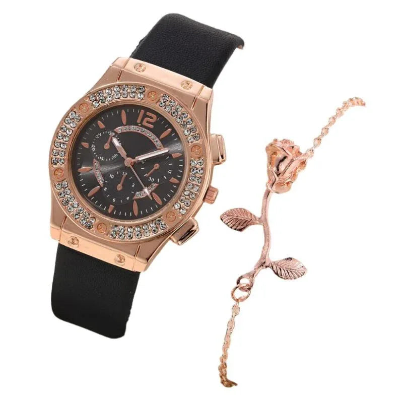 Diamond-Embedded Korean Designed Watch