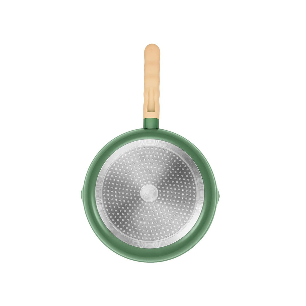 Donut Lightweight 28cm Green Non-stick Enamel-coated Frying Pan - A Dash of Girlish Delight-4