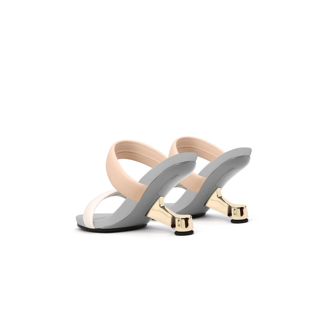 Double Strap Pivot Heel Sandals-4