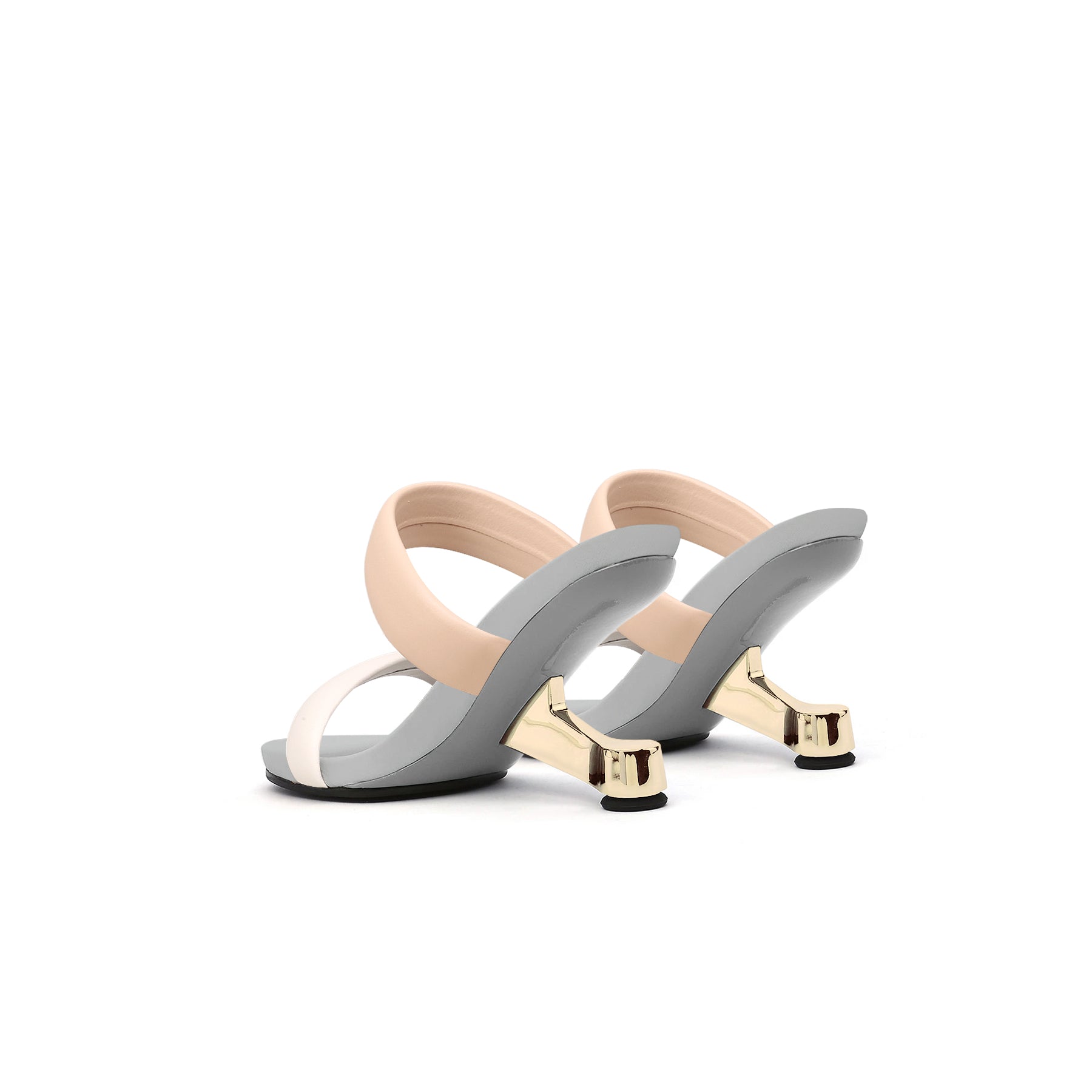 Double Strap Pivot Heel Sandals-4