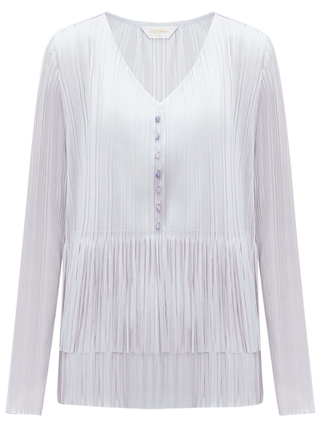 Dreamy Pleated Lilac Chiffon Shirt-3
