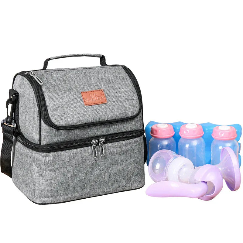 Insulated Waterproof Aluminum Foil Oxford Cloth Storage Mummy Parent Diaper Bag
