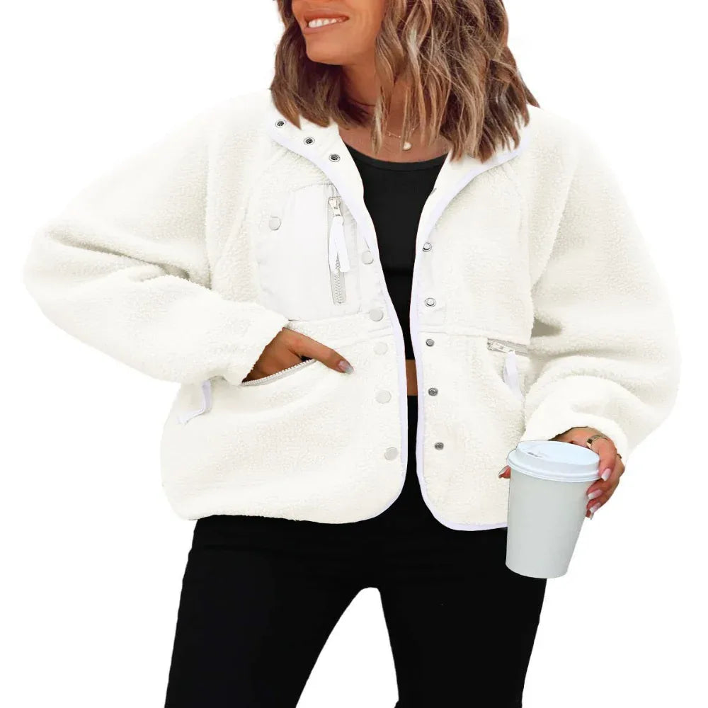 Women's Polar Fleece Sports And Leisure Sweater Jacket Top